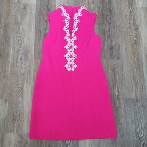 Elle hot pink shift dress lilly pulitzer preppy
